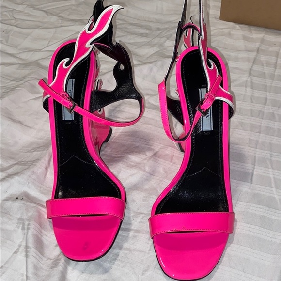 Shoes Prada Flame Wedge Sandals Worn One Poshmark